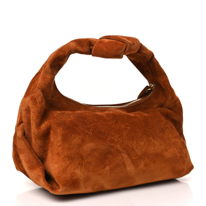 Khaite Suede Calfskin Beatrice Small Hobo Caramel 3 of 10