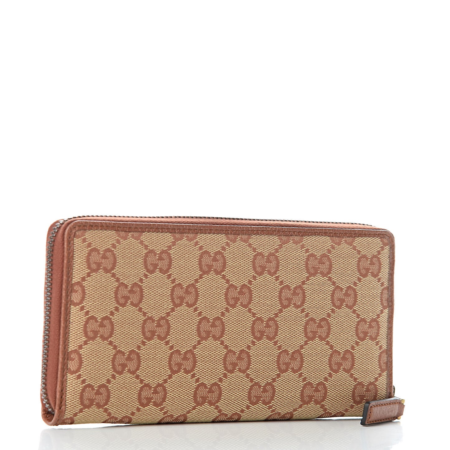 X MLB GG Monogram NY Yankees Zip Around Wallet Beige Ruggine Ivory