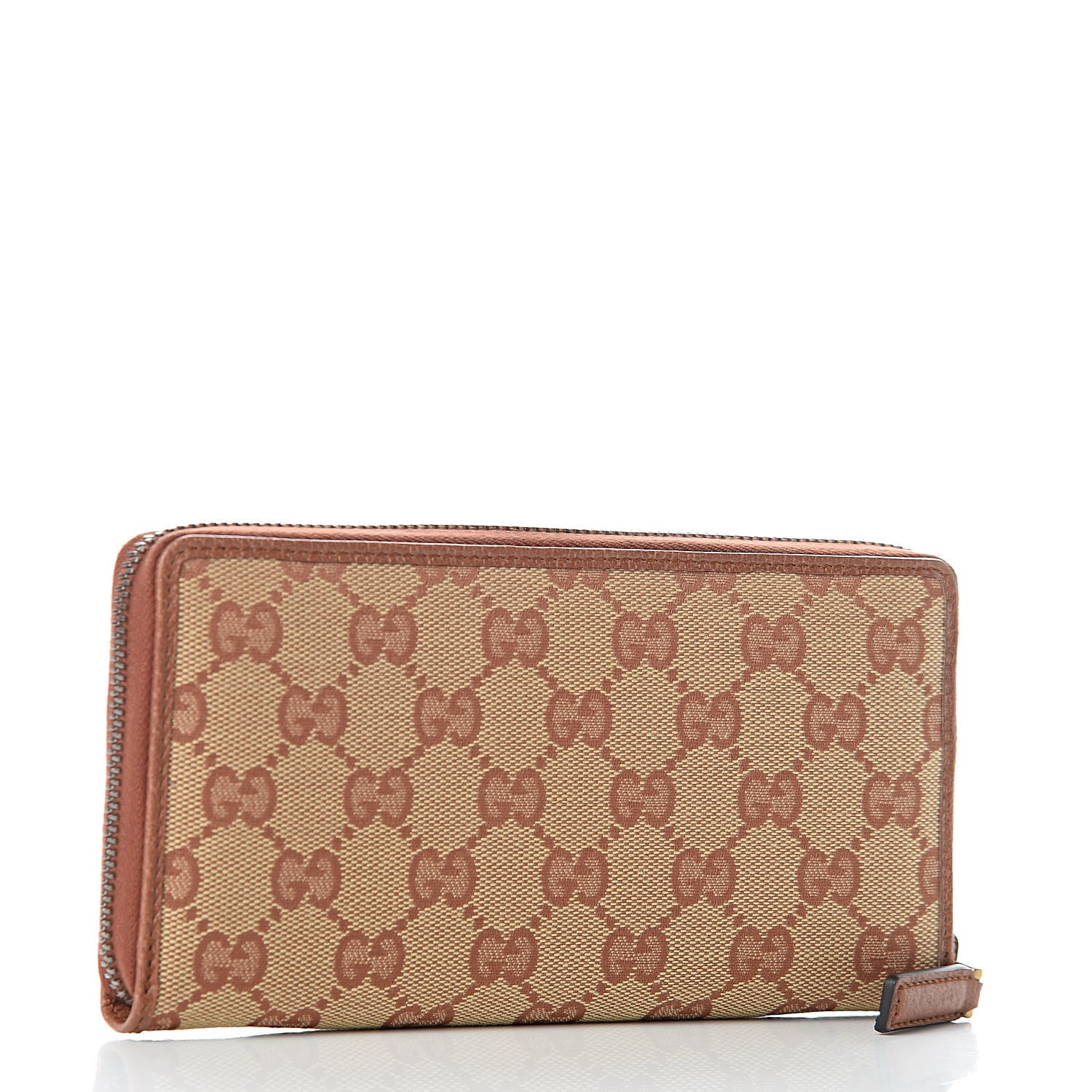 Gucci X MLB GG Monogram NY Yankees Zip Around Wallet Beige Ruggine Ivory 3 of 7
