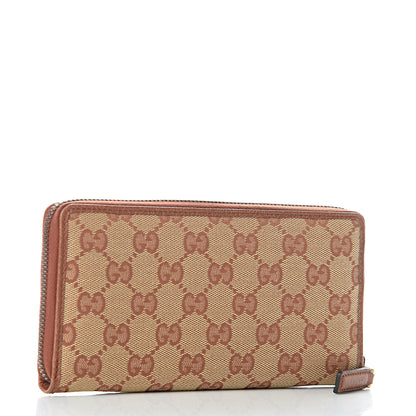 Gucci X MLB GG Monogram NY Yankees Zip Around Wallet Beige Ruggine Ivory 3 of 7