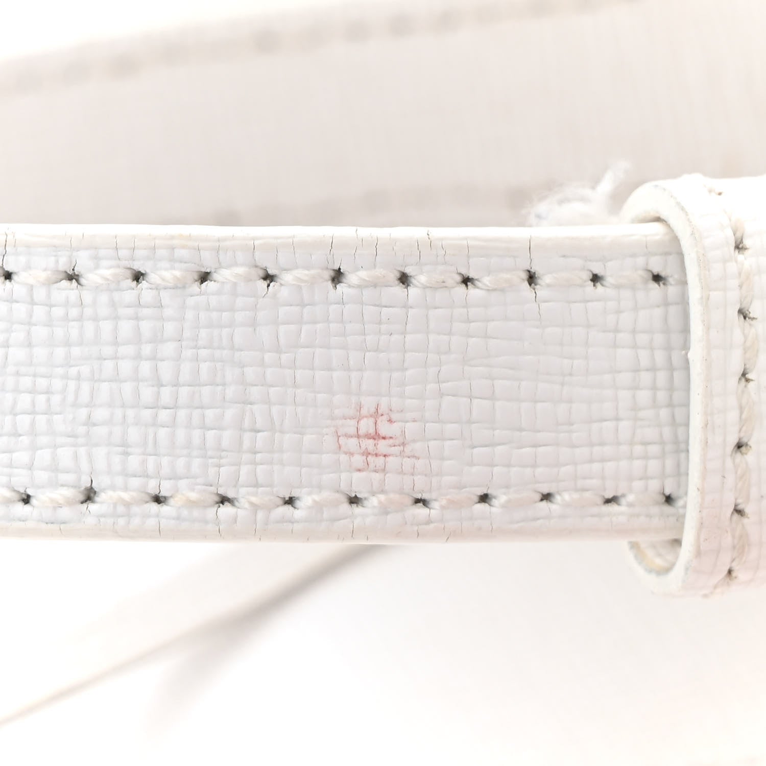 Off-White Saffiano Striped Mini Diag Binder Clip Bag White Black 12 of 17