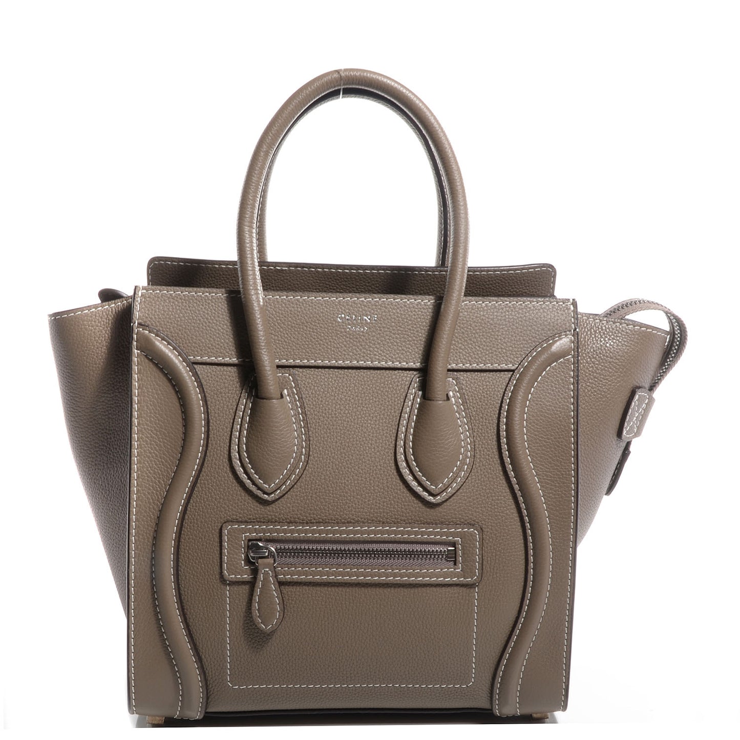 Drummed Calfskin Micro Luggage Souris