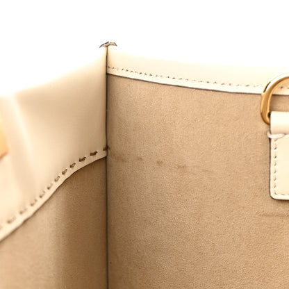 Fendi Vitello King Plexiglass Logo Embossed Large Fendi Sunshine Shopper Tote White Ice 13 of 17