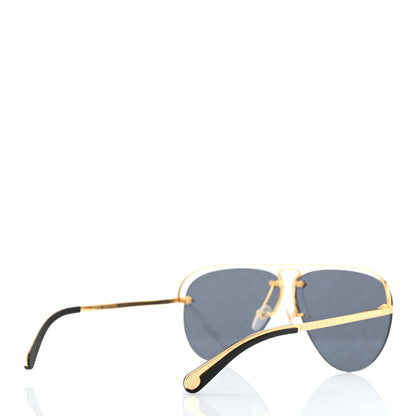 Louis Vuitton Metal Monogram Grease Sunglasses Z1172E Gold 4 of 7