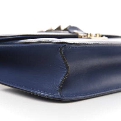 Valentino Garavani Vitello Medium Glam Lock Rockstud Flap Indigo 8 of 10