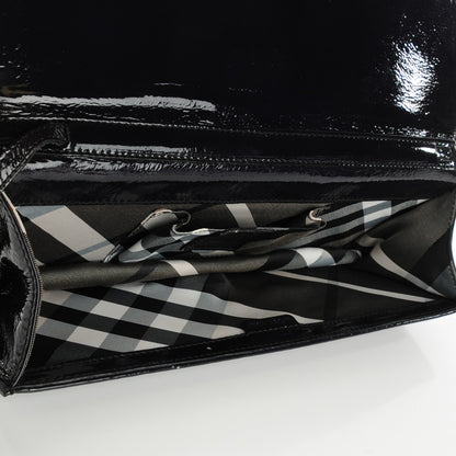 Burberry Crinkled Patent Bracelet Clutch Bag Purple 6 of 9