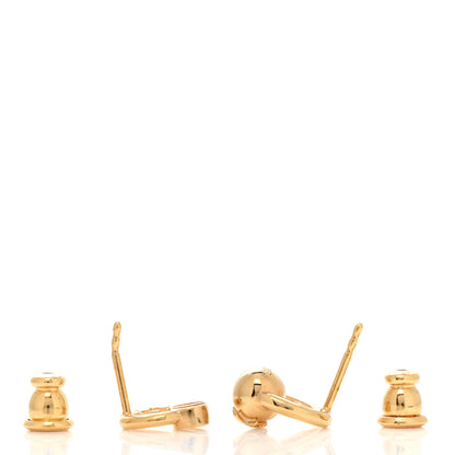 Christian Dior Metal CD Stud Earrings Gold 3 of 4