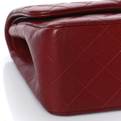 Chanel Caviar Quilted Jumbo Double Flap Dark Red 8 of 9
