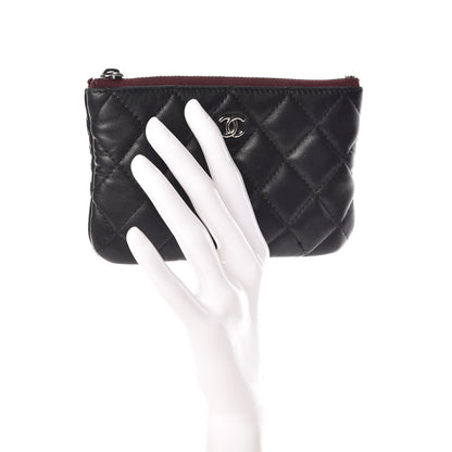 Chanel Lambskin Quilted Small Cosmetic Case Black 2 of 8