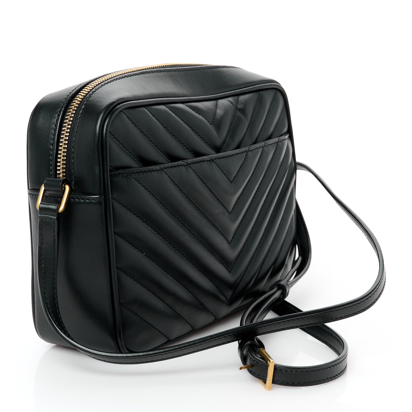 Calfskin Matelasse Monogram Lou Camera Bag Black