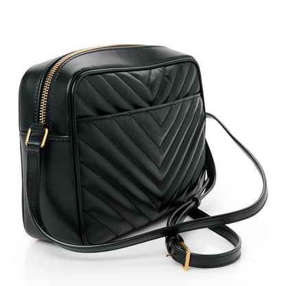 Saint Laurent Calfskin Matelasse Monogram Lou Camera Bag Black 3 of 10