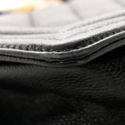 Chanel Caviar Chevron Quilted Small Boy Flap Black 11 of 22