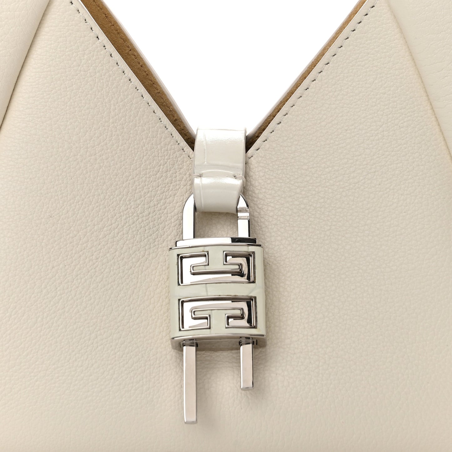 Textured Calfskin Mini G Hobo Ivory