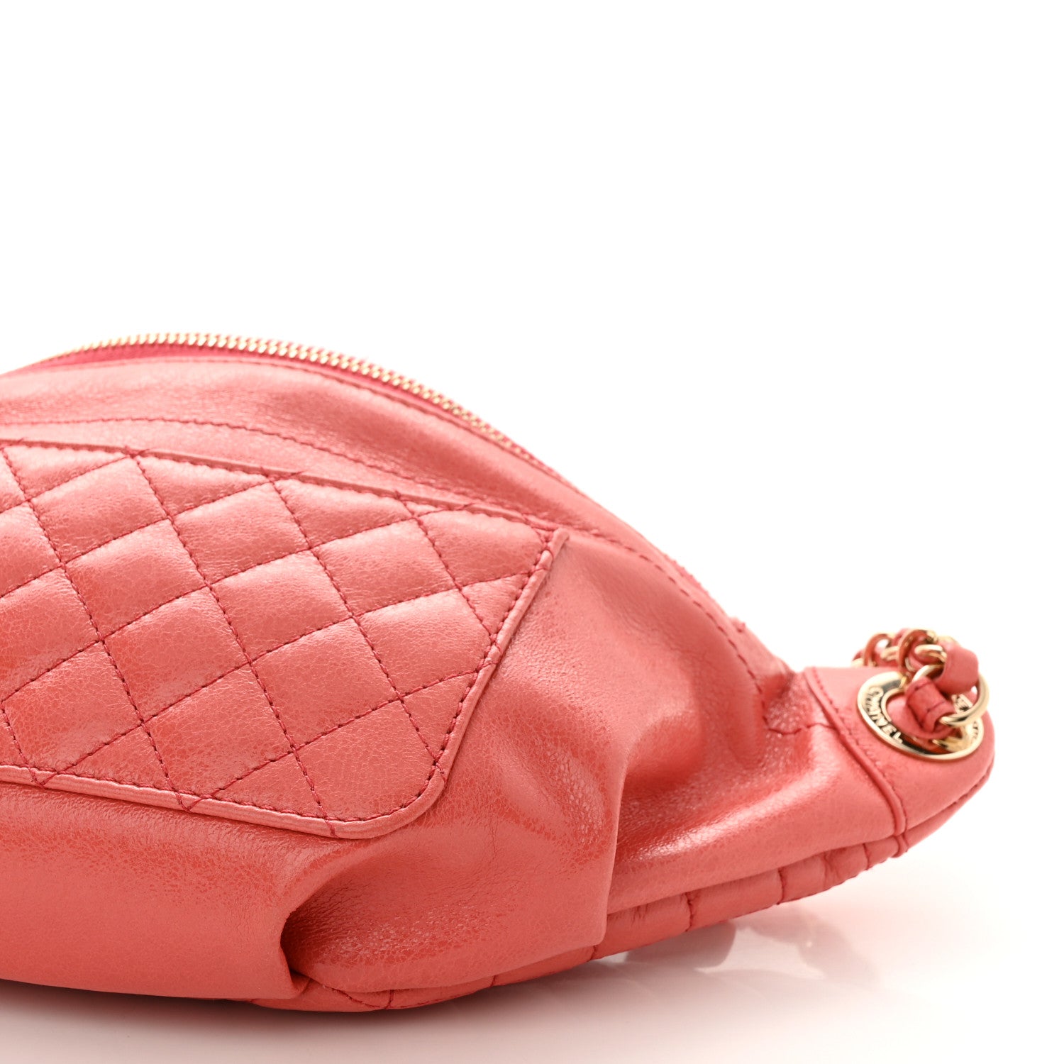 Chanel Crumpled Lambskin Quilted Bi Waist Bag Fanny Pack Pink 10 of 10