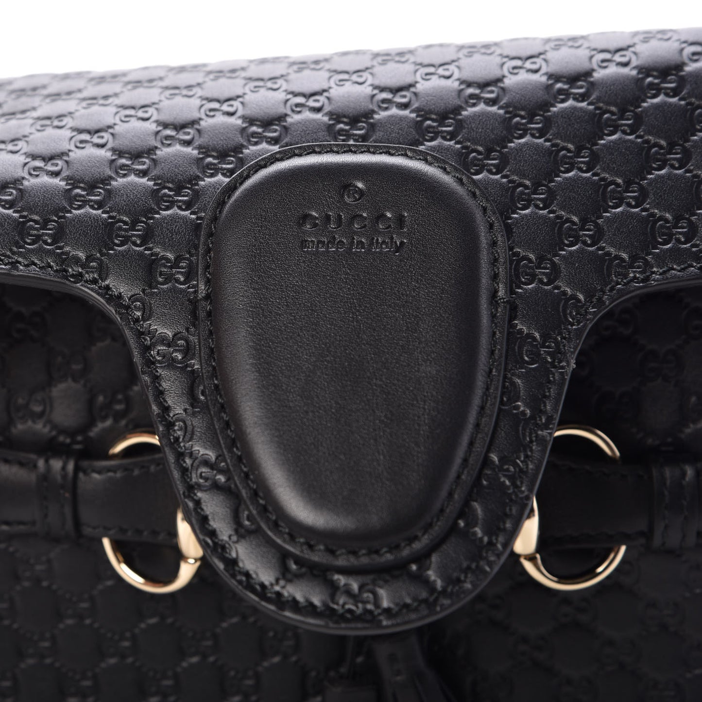Microguccissima Medium Emily Chain Shoulder Bag Black