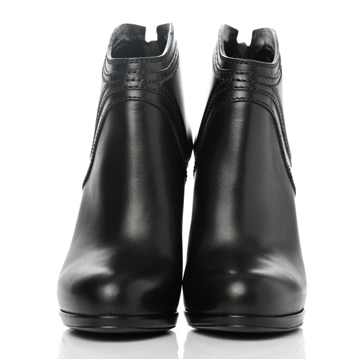 Gucci Calfskin Diane Ankle Zip Boot 5.5 Black 2 of 4