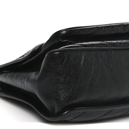 Saint Laurent Crinkled Calfskin Matelasse Monogram Medium Niki Chain Satchel Black 9 of 12