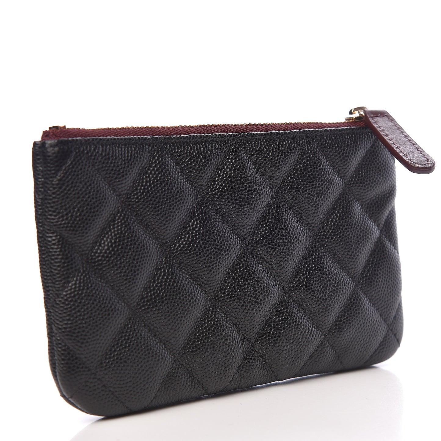Caviar Quilted Small Cosmetic Case Black