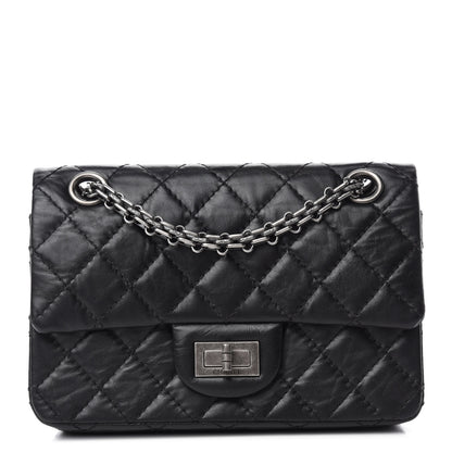 Chanel Aged Calfskin Quilted 2.55 Reissue Mini Flap Black 1 of 11