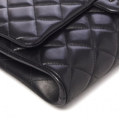 Chanel Lambskin Quilted Clutch With Chain Flap Black 6 of 9