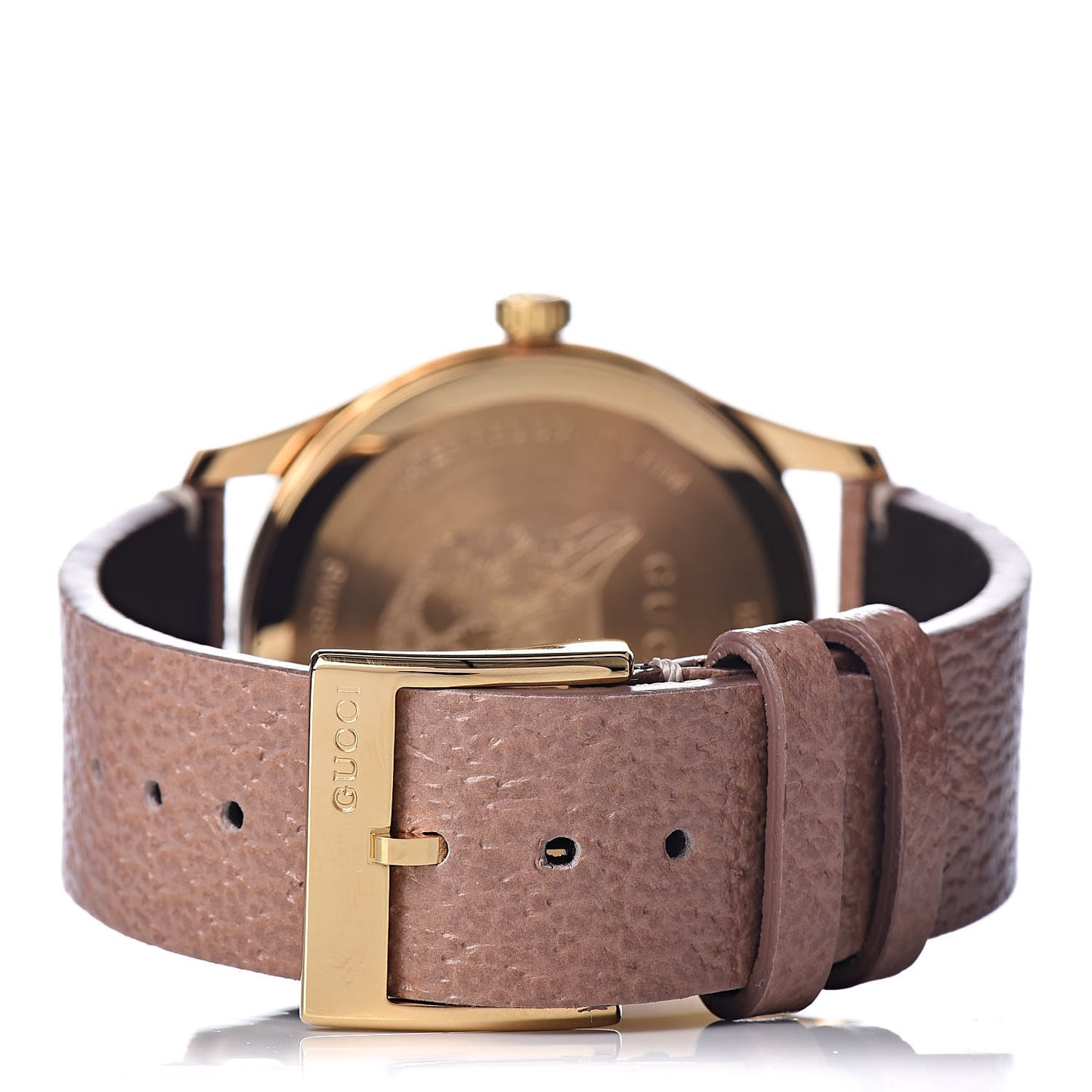Stainless Steel Calfskin 38mm G-Timeless Moth Quartz Watch Brown