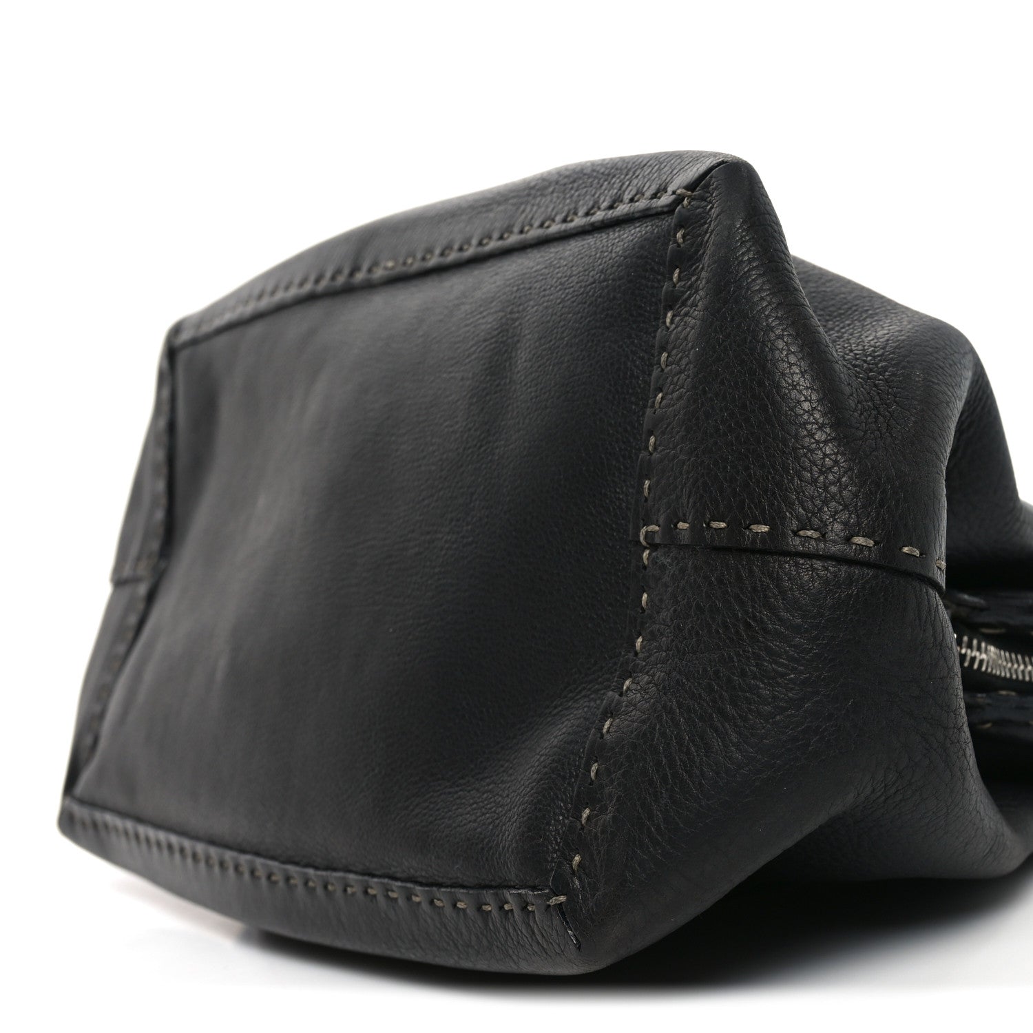 Fendi Calfskin Romano Selleria Adele 1328 Bag Black 9 of 13