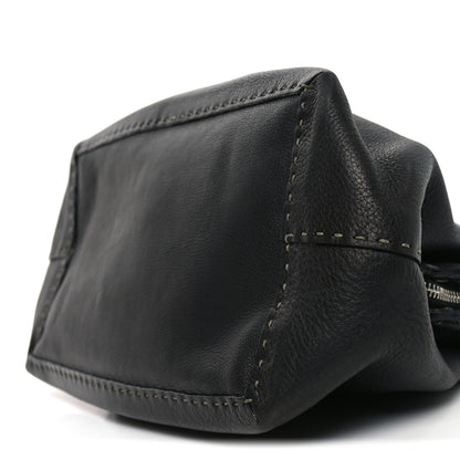 Fendi Calfskin Romano Selleria Adele 1328 Bag Black 9 of 13