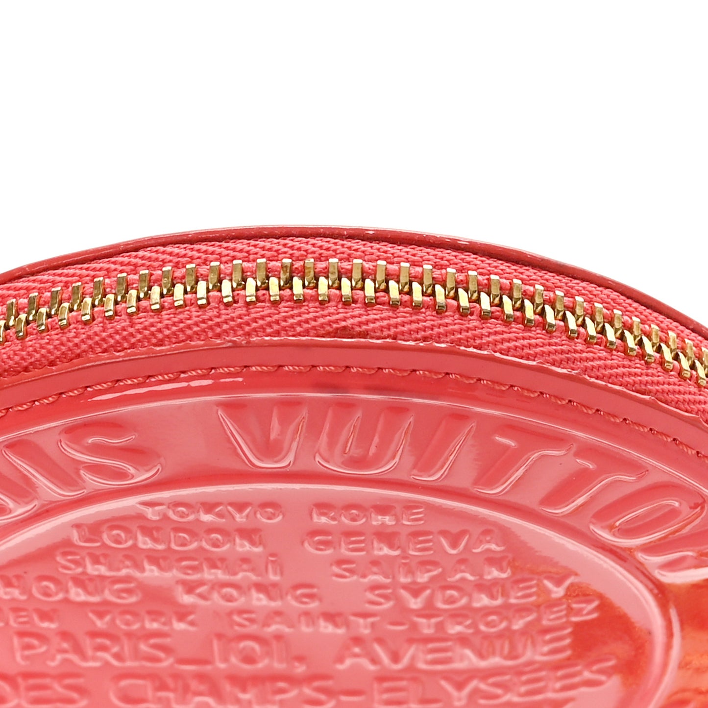 Vernis Trunks and Bags Porte-Monnaie Round Coin Purse Coral