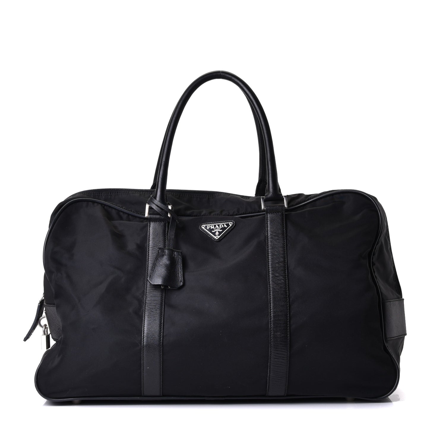 Tessuto Nylon Saffiano Duffle Black