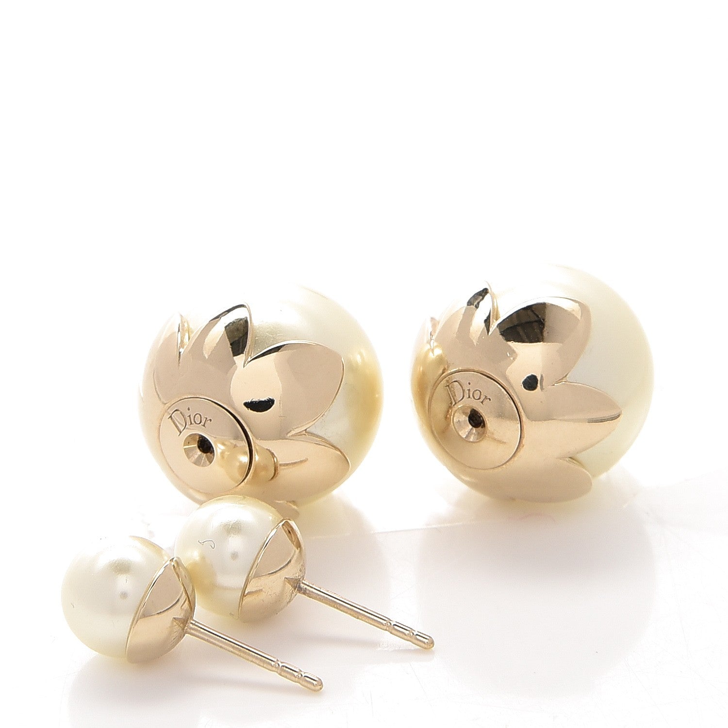 Christian Dior Pearl Mise En Dior Tribal Earrings Gold 4 of 4