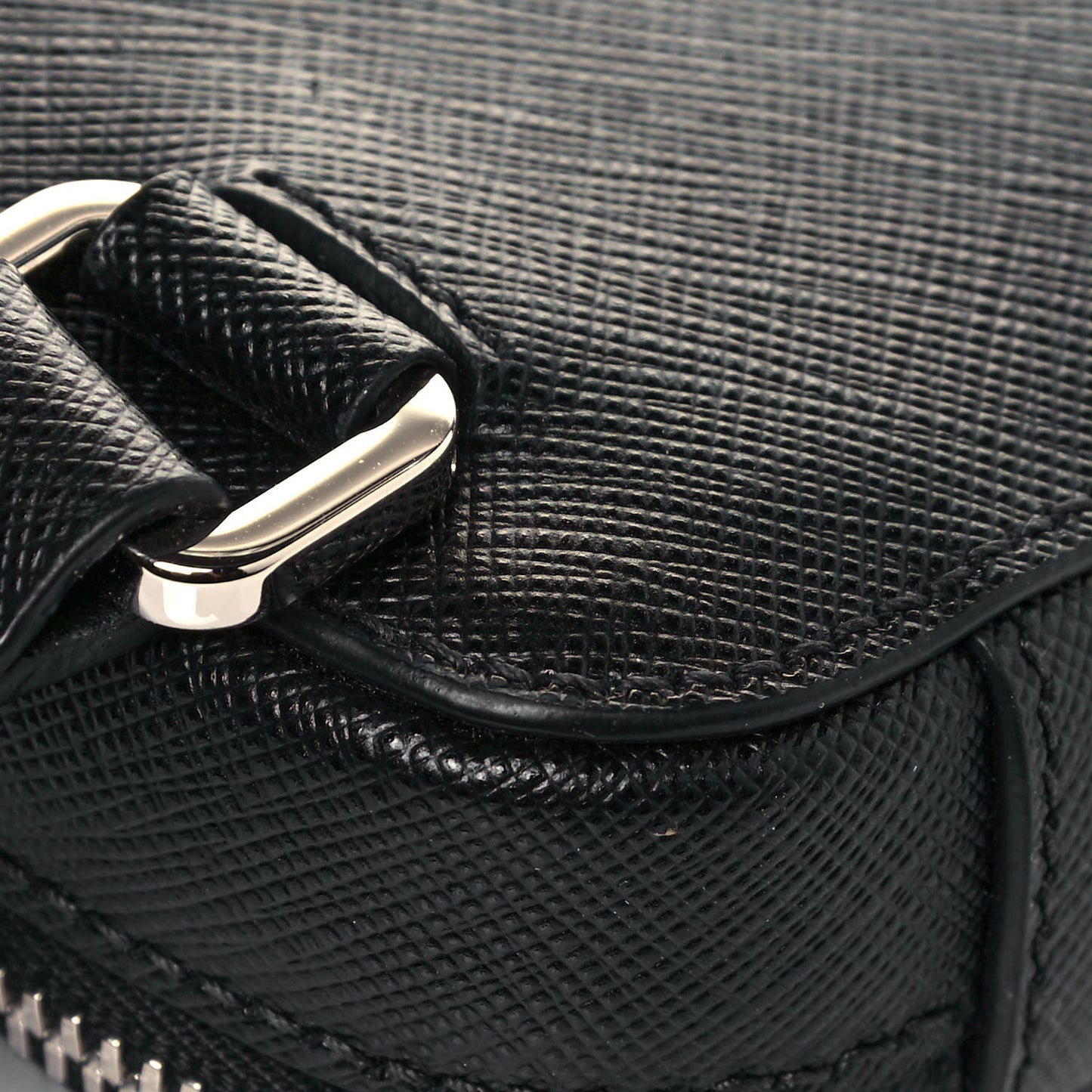 Saffiano Harness Crossbody Bag Black