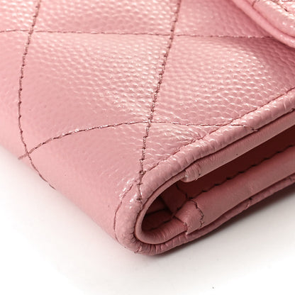 Chanel Caviar Quilted Medium Flap Wallet Pink 18 of 23