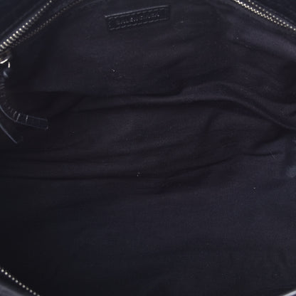 Balenciaga Agneau Classic Silver Hardware City Logo Strap Black White 5 of 9