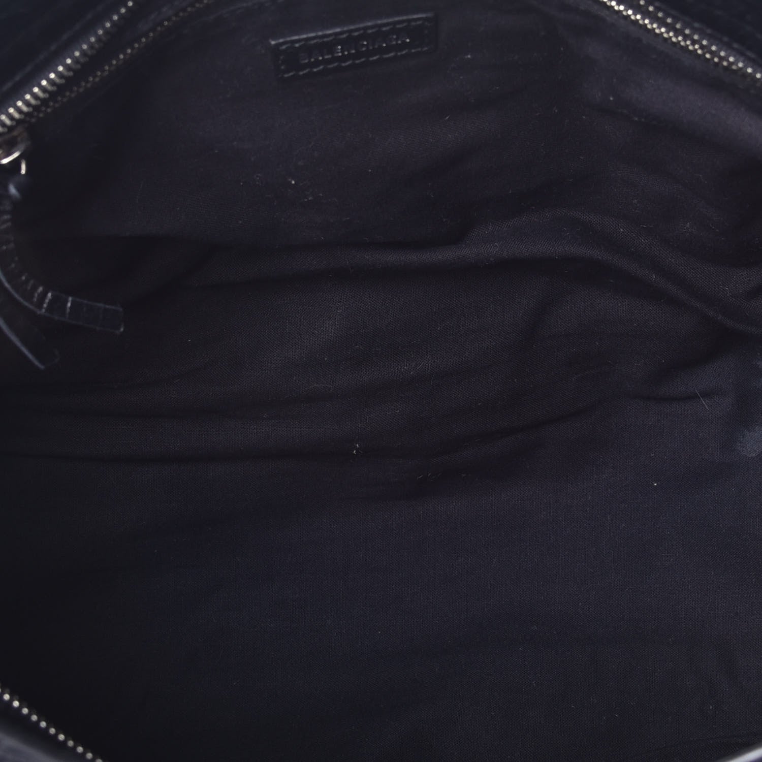 Balenciaga Agneau Classic Silver Hardware City Logo Strap Black White 5 of 9