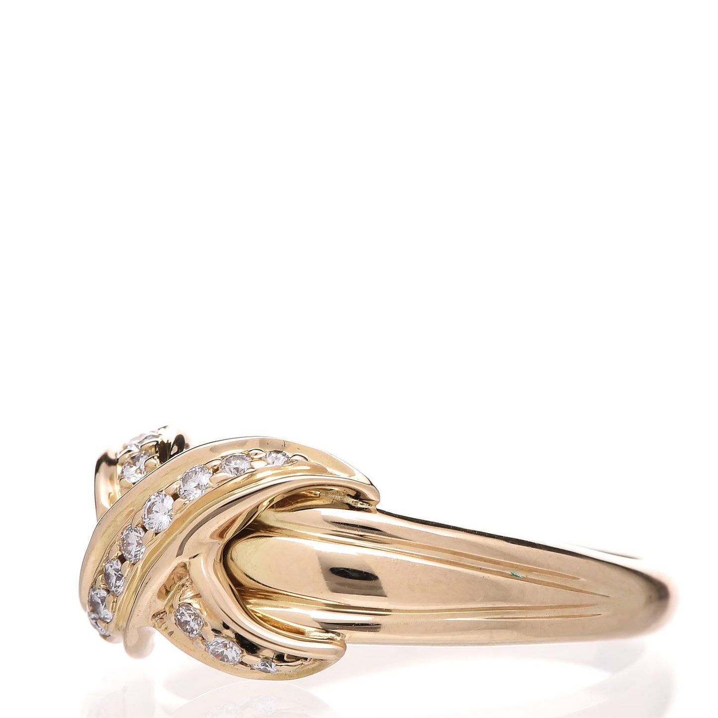 18K Yellow Gold Diamond Signature X Ring 57 8