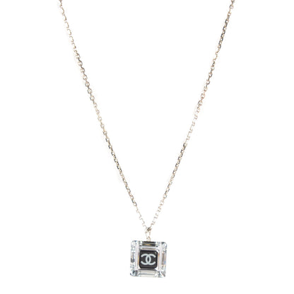 Chanel Crystal CC Square Charm Necklace 1 of 7