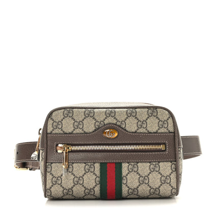 Gucci GG Supreme Monogram Web Small Ophidia Belt Bag 85 34 Dark Brown 1 of 10