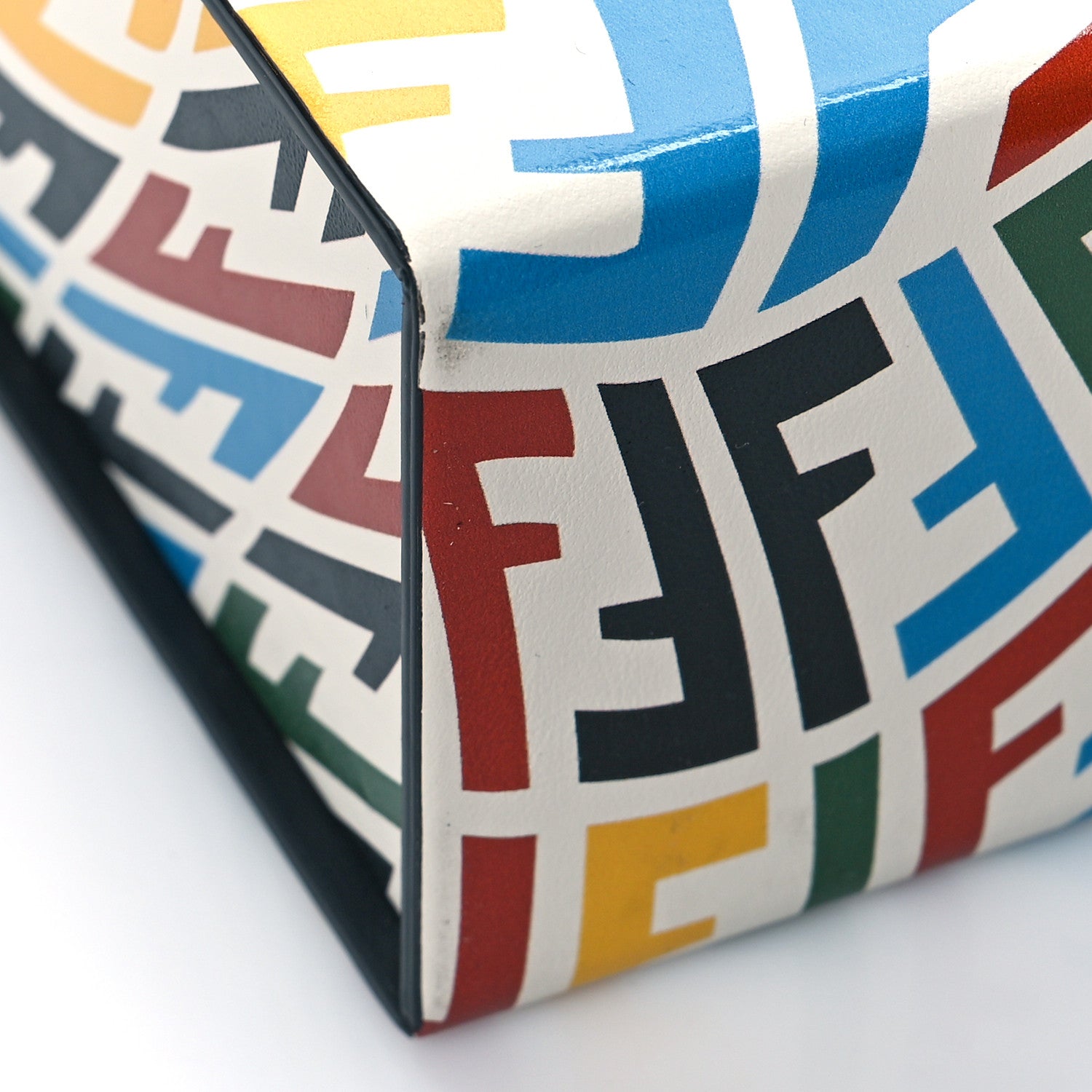 Fendi X SARAH COLEMAN Vitello Grace Light FF Vertigo Box Bag White Ice Multicolor 8 of 9