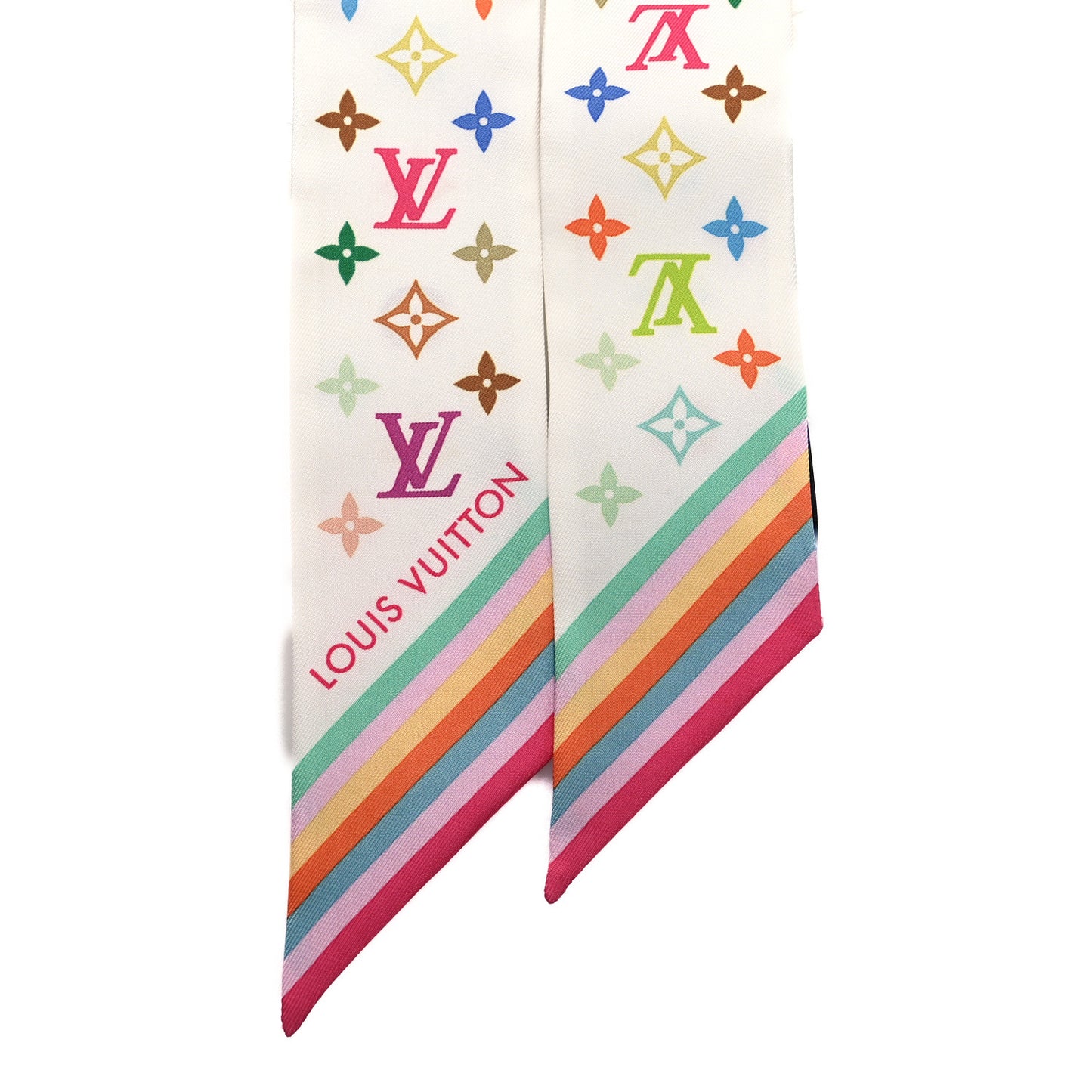 LV X TM Silk Monogram Multicolor Bandeau White
