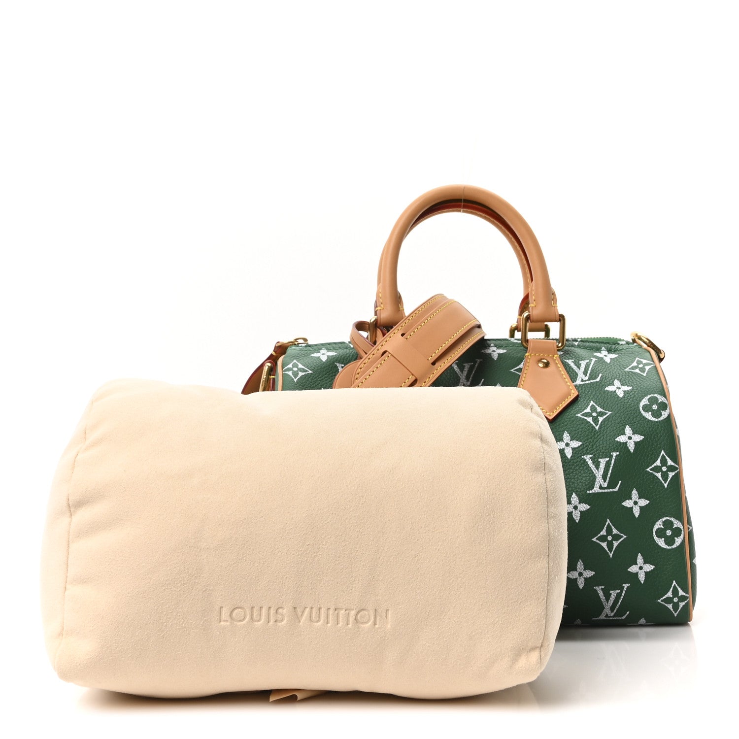 Louis Vuitton Calfskin Monogram Speedy P9 Bandouliere 25 Green 4 of 12