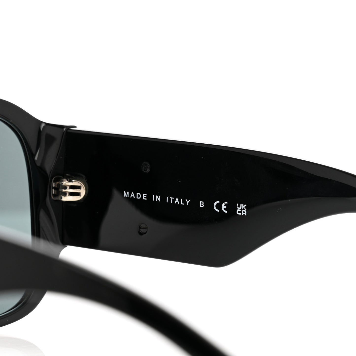 Acetate Crystal CC Shield Sunglasses 5466-B-A Black