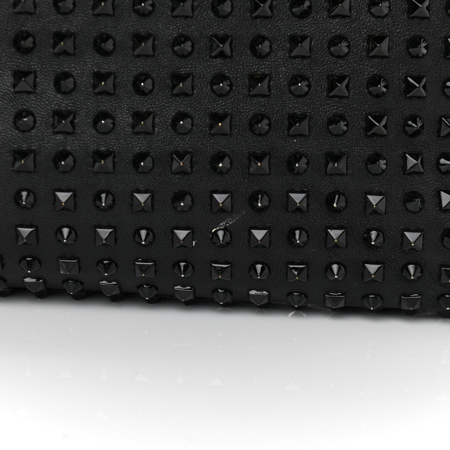 Lambskin Studded Large De Manta Tote Black