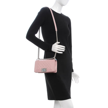 Chanel Calfskin Quilted Small Boy Flap Light Pink 2 of 8
