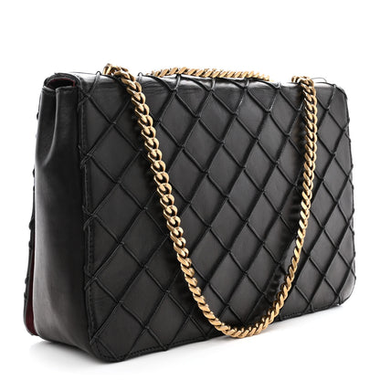 Marc Jacobs Lambskin Quilted Double Stitched The St Marc Trouble Shoulder Bag Black 3 of 11