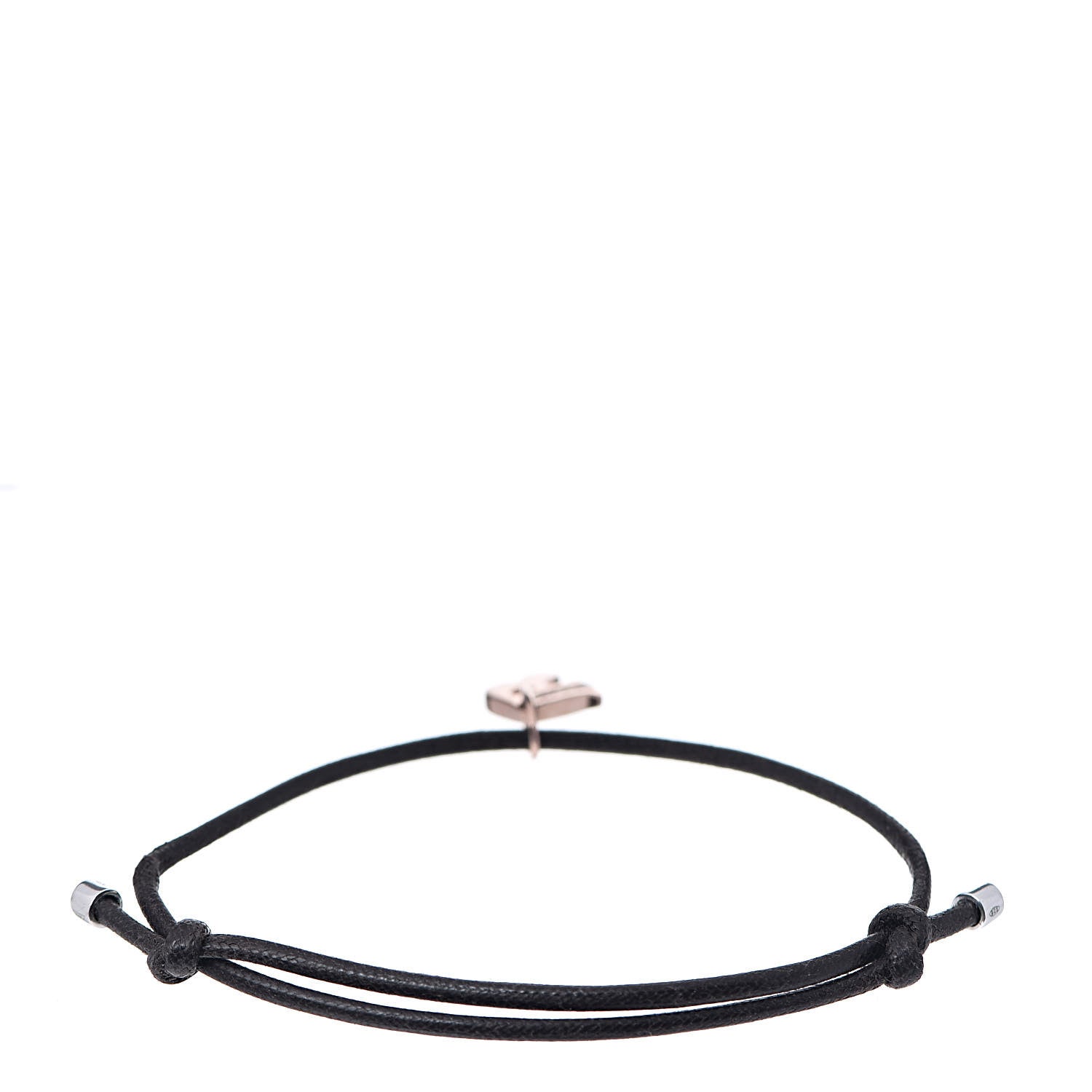 Damiani 18K Pink Gold Diamond Cord Letter R Bracelet 2 of 4