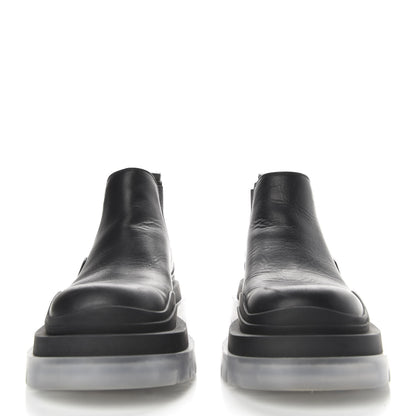 Bottega Veneta Calfskin The Tire Cropped Chelsea Short Boots 36 Black Transparent 2 of 9