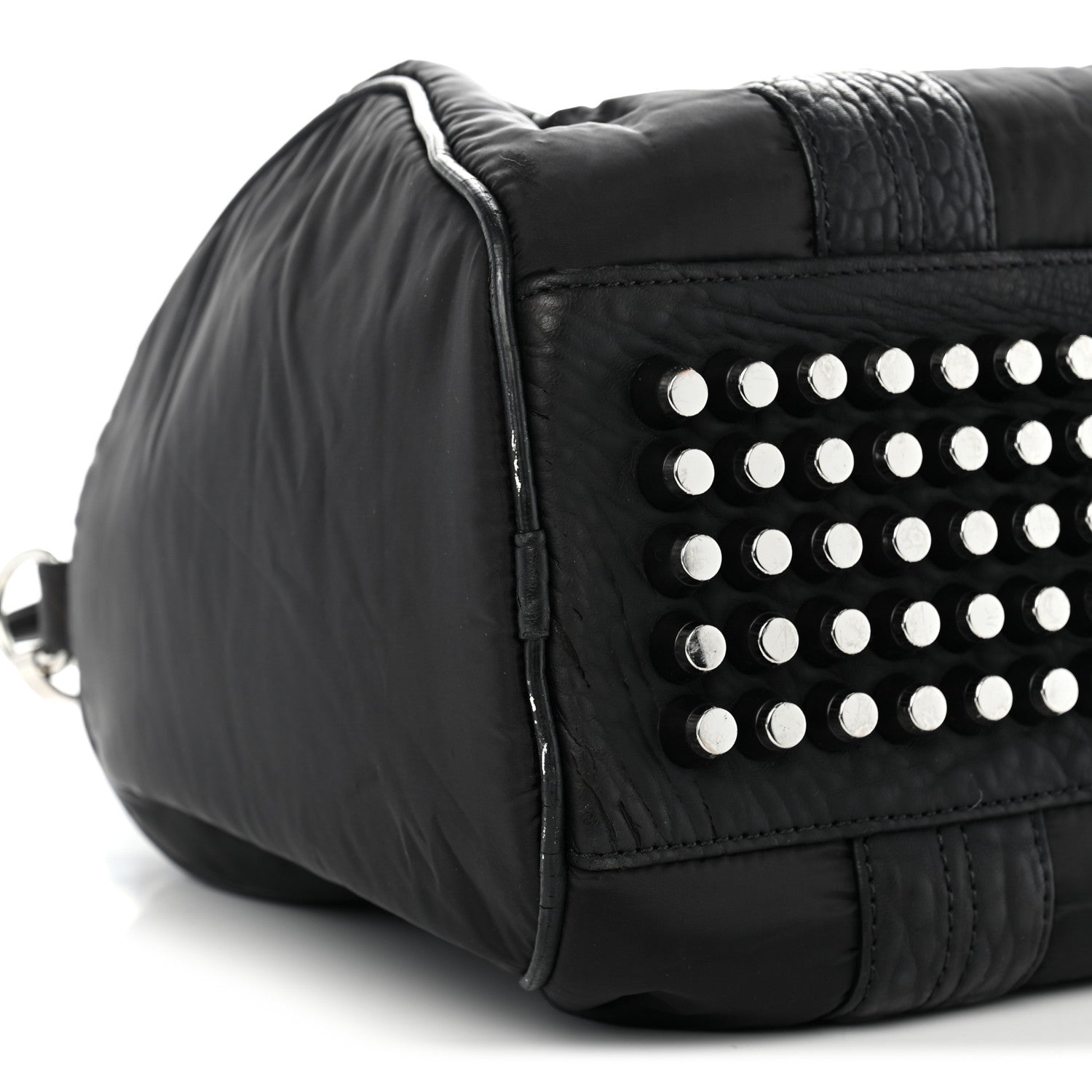 Alexander Wang Nylon Pebbled Lambskin Rocco Nickel Hardware Black 9 of 13