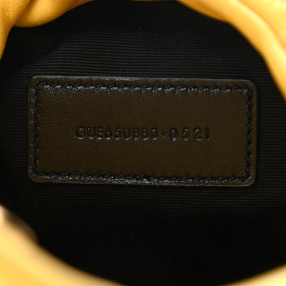 Saint Laurent Lambskin Monogram Loulou Puffer Pouch Clutch Yellow 11 of 13