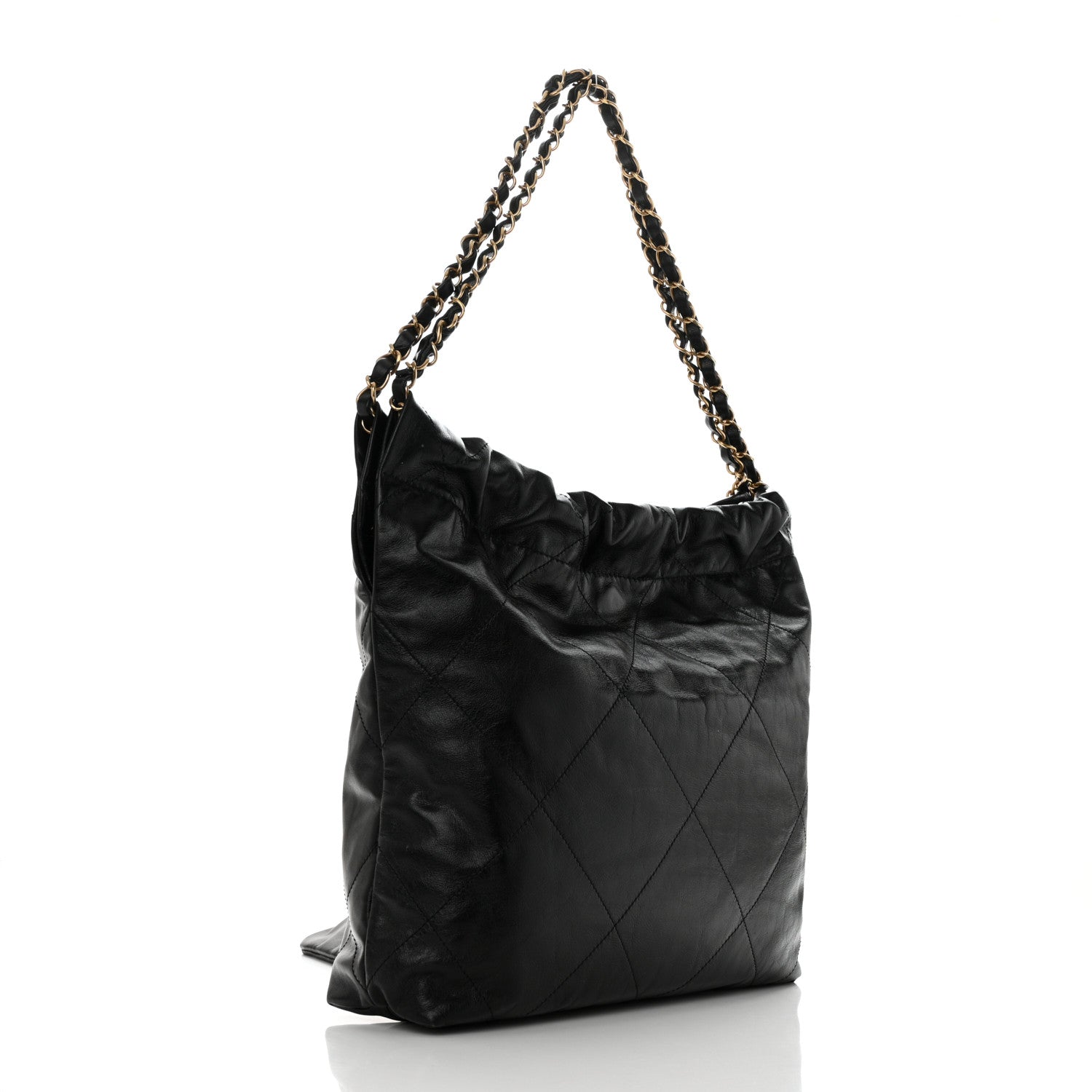 Chanel Shiny Calfskin Quilted Small Chanel 22 Black 4 of 12