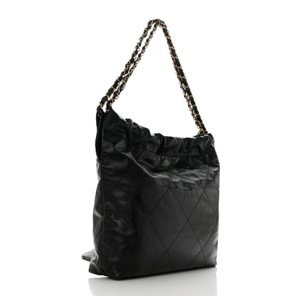 Chanel Shiny Calfskin Quilted Small Chanel 22 Black 4 of 12